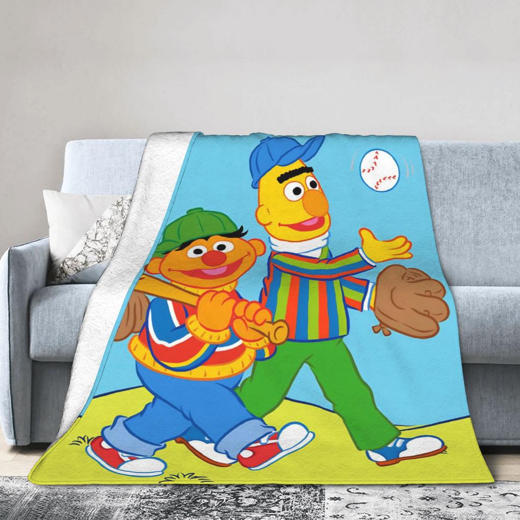 Cookie Monsters Blankets  Soft Warm Street Trend Plush Throw Blanket For Students Outdoor Flannel Bedspread Bed Cover