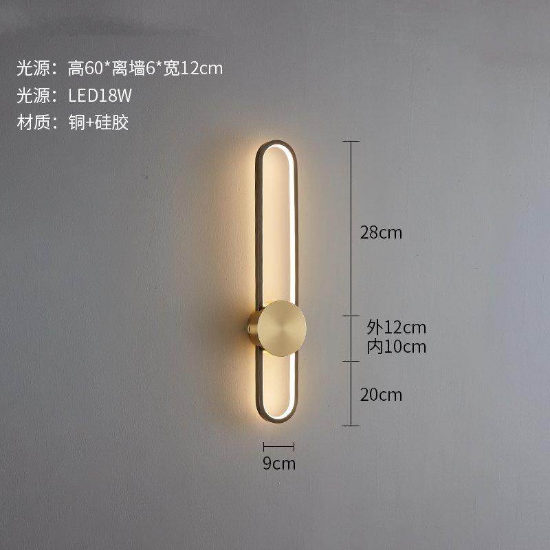 

modern Minimalist Golden Black oval wall lamps Living room staircase background wall lamp for Bedside wall Light Decor Luminaire