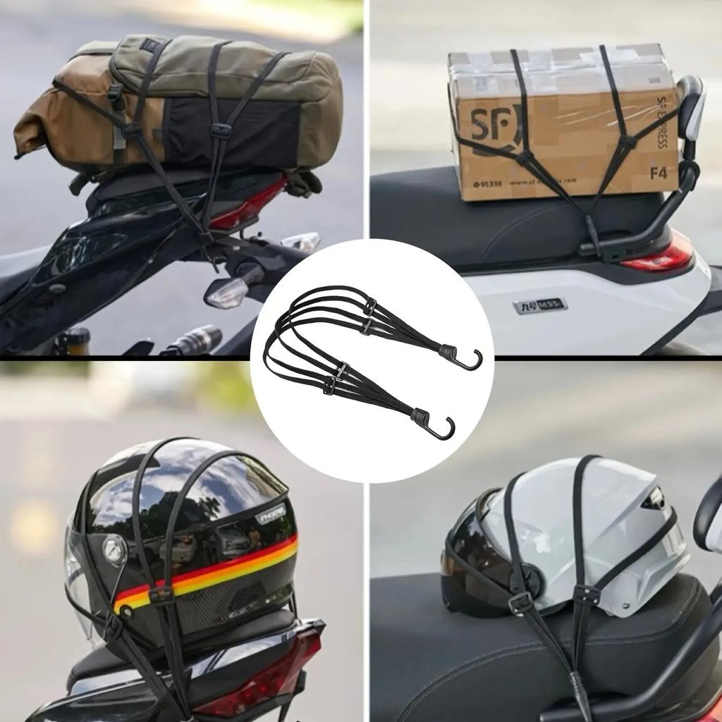 Heavy-Duty Motorcycle & Bike Hook Strap – Elastic Organizer for Motorcycle Helmet & Bike, with Secure Fastening
