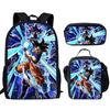 Animation seven dragon ball backpack, primary and secondary school schoolbag, satchel, shoulder bag, pencil case three-piece set