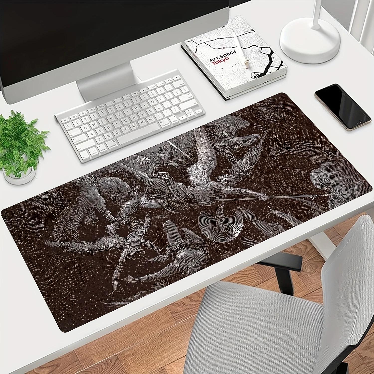 

Gothic Desk Mat Hell Gustave Dore Large Mouse Pad Keyboard Mat Rubber Mouse Pad Computer Accessories Office Rug Mousepad Gamer 350x600x2mm