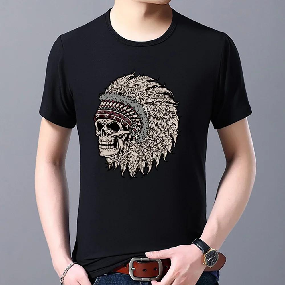 

Casual Travel Sports Breathable Quick-drying O-neck Men s Top T-shirt Summer Popular Pirate Skull Pattern Printed Shirt XXXXXL жовтий