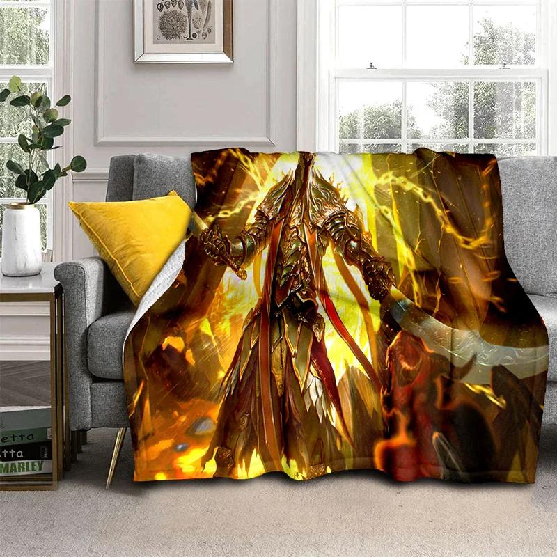 Classics Diablo Game Gamer Cartoon Blanket,Soft Throw Blanket for Home Bedroom Bed Sofa Picnic Travel Office Cover Blanket Kids