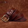 Genuine Bison Leather Shrinkage Vintage Rough Grain Belt Men's High Quality Cowhide Tree Grain Belt