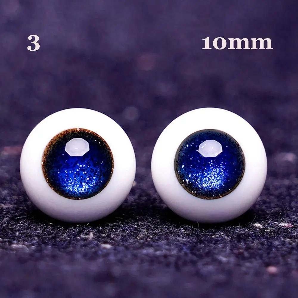 1 Pair Doll Blue Black Glass Eyes Eyeball DIY Doll Making Crafts Accessories Animal Toy Safety Eyes 8mm 10mm 12mm 14mm