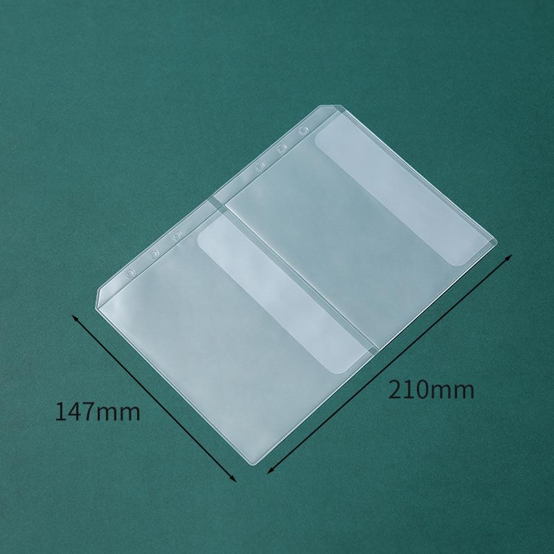 A5A6A7B5A4 Book 6 Hole Loose-Leaf Notebook Zipper Bag Bill Handbook Pvc Storage Bag Clip Chain Pencil Bag
