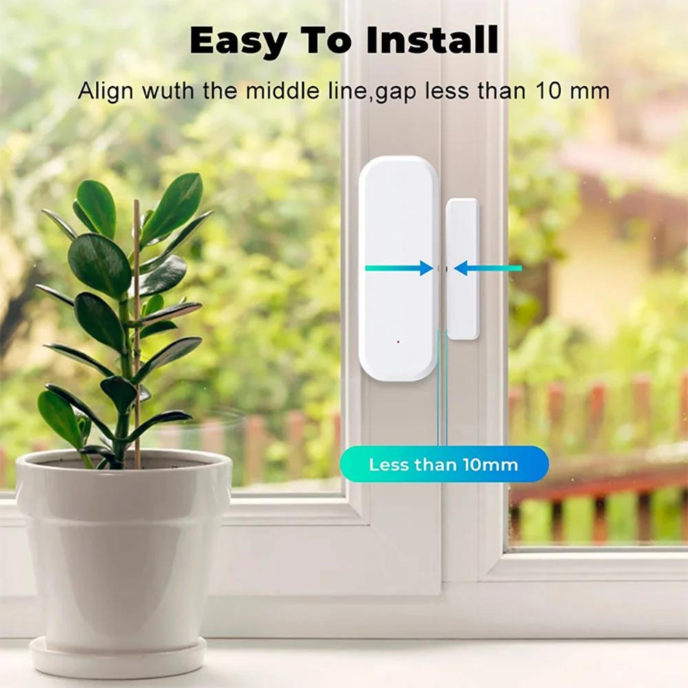 Smarter Tür-/Fenstersensor Tuya Smart Life APP Alarm WiFi Zigbee Kompatibel Automatische Szene für Alexa Google Home Öffnen Schließen Detektor