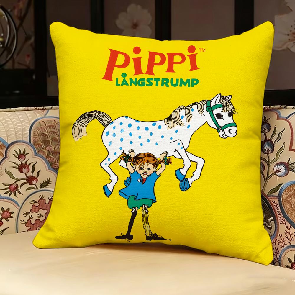 PPippi LLongstocking ANIME Pillow Case Pillowcase Doublesided Printed Sofa Cushion Bedroom Headboard Pillow