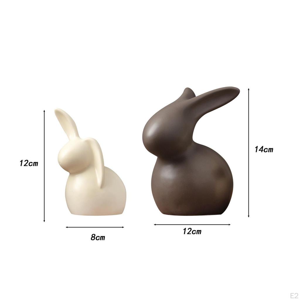 Porcelain Bunny And Horse Sculpture Figurine Set Elegant Ceramic Animal Artwork Collectible Easter