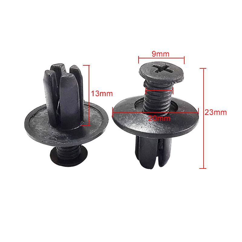 20 Pcs ABS Plastic Expansion Rivet Nut Buckle Clip Rivet Fastener Black White Auto parts repair tool decoration tool