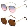 2/6PCS  New Retro Prince Mirror Fashion Sunglasses Women's Personality Small Frame Sunglasses Women's Sunglasses Trendy 5244