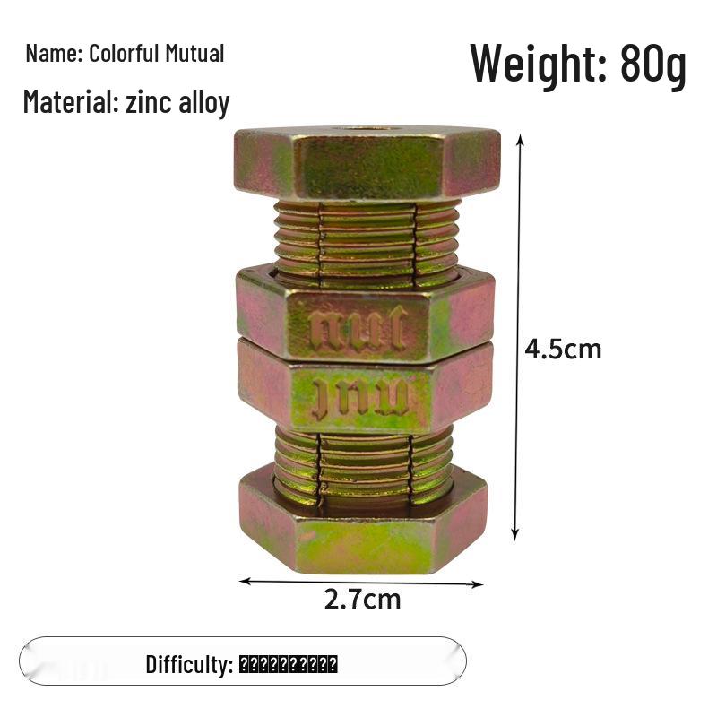 Zinc Alloy Kongming Puzzle Lock: Disentanglement Ring Educational Toy