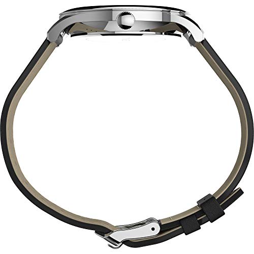 Timex TW2T71900 Men's Modern Easy Reader 40mm Black Leather Strap Watch