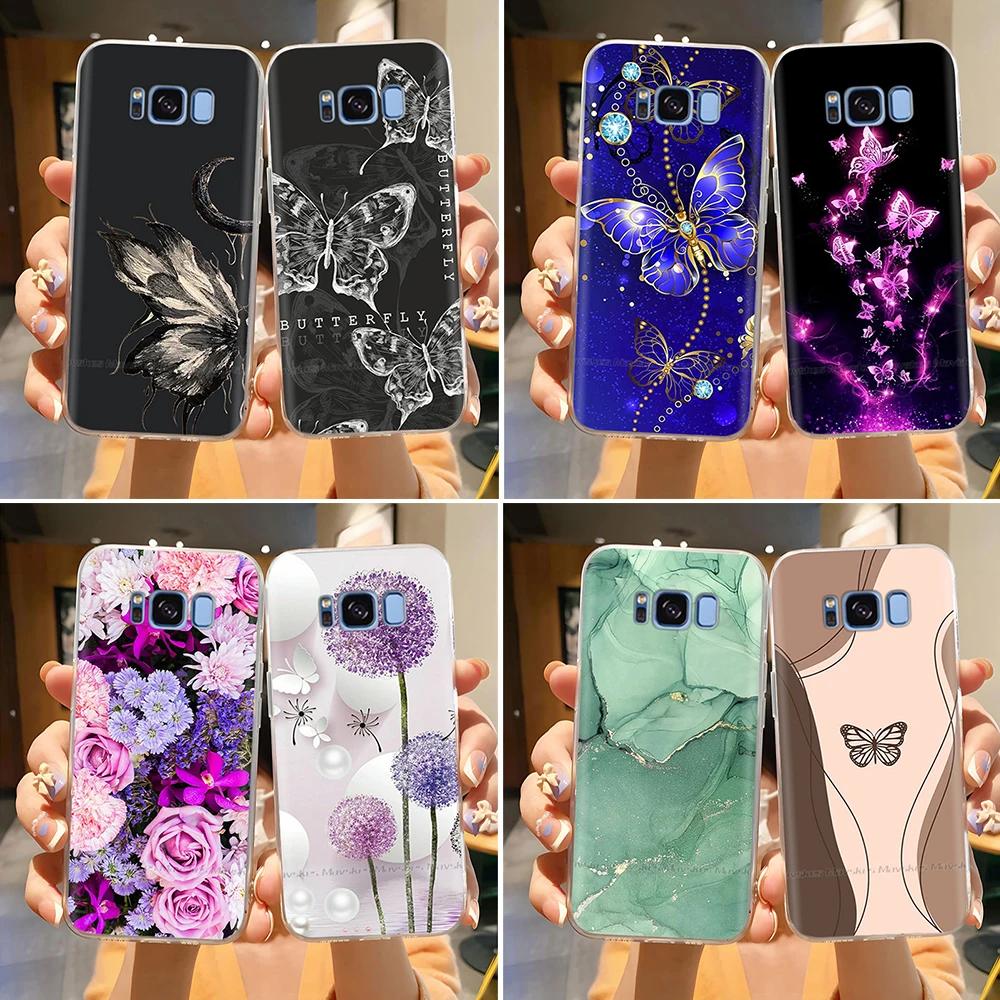 Case For Samsung Galaxy S8 Plus S 8 Phone Case Butterfly Patterns Soft Slim TPU Clear Silicone Coque For Samsung S8 S8+ Fundas