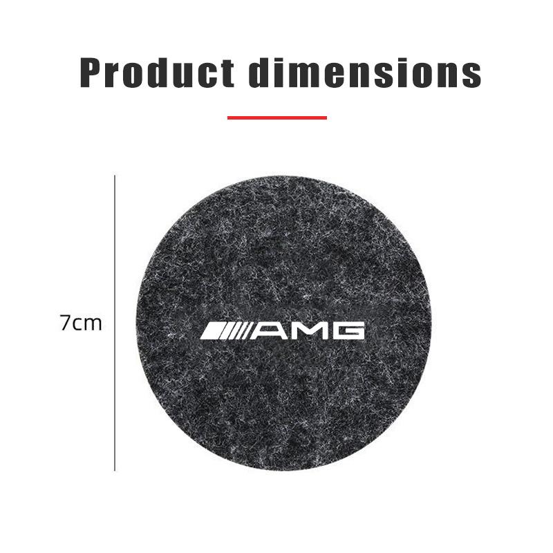 ZQE1  Car Water  Coaster Pad Non-slip Mat For Mercedes Benz AMG W204 W205 W203 W211 W212 W213 W201 W210 W124 W126 Auto Accessories