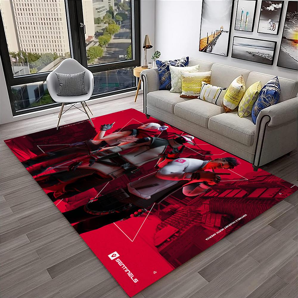VALORANT Game Gamer Cartoon 3D Carpet Rug for Home Living Room Bedroom Sofa Doormat Decor,kids Play Area Rug Non-slip Floor Mat