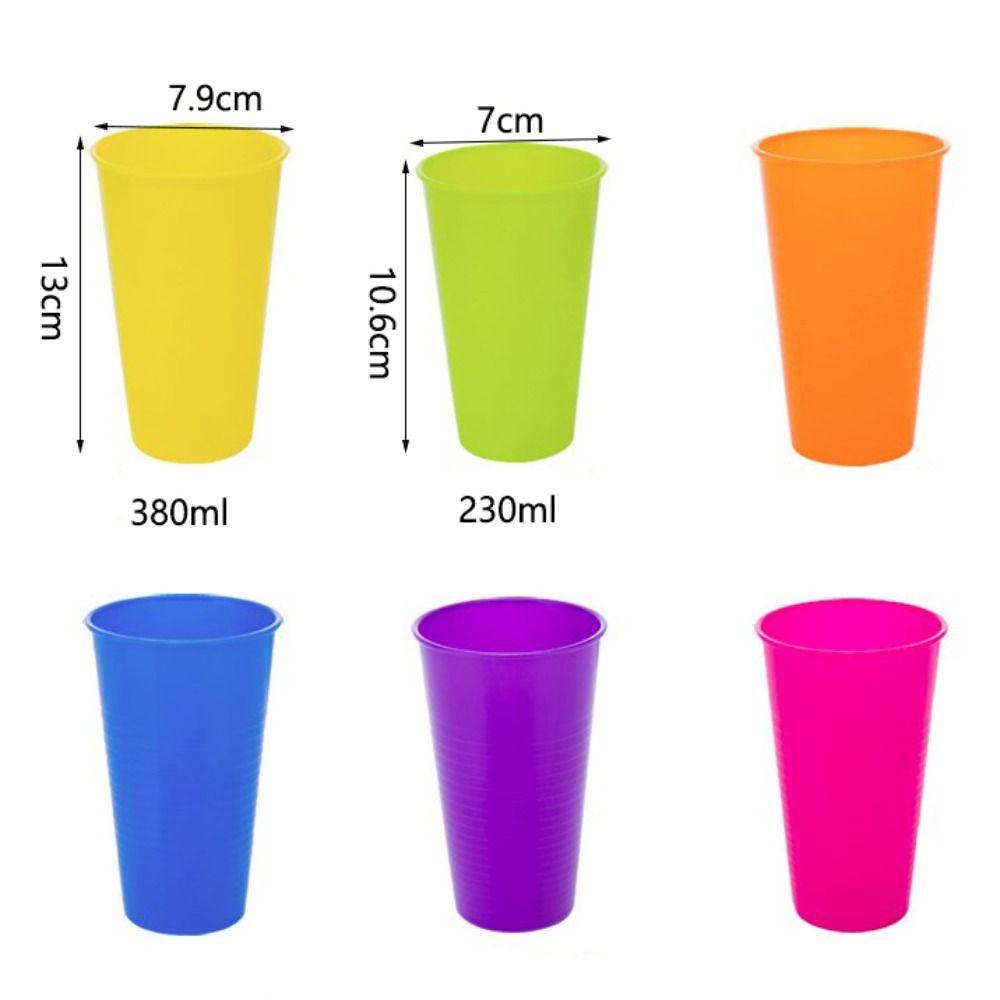 230/380 ML Drinking Cups Reusable Water Mug Party Drinkware Colorful Plastic Cups  Kids