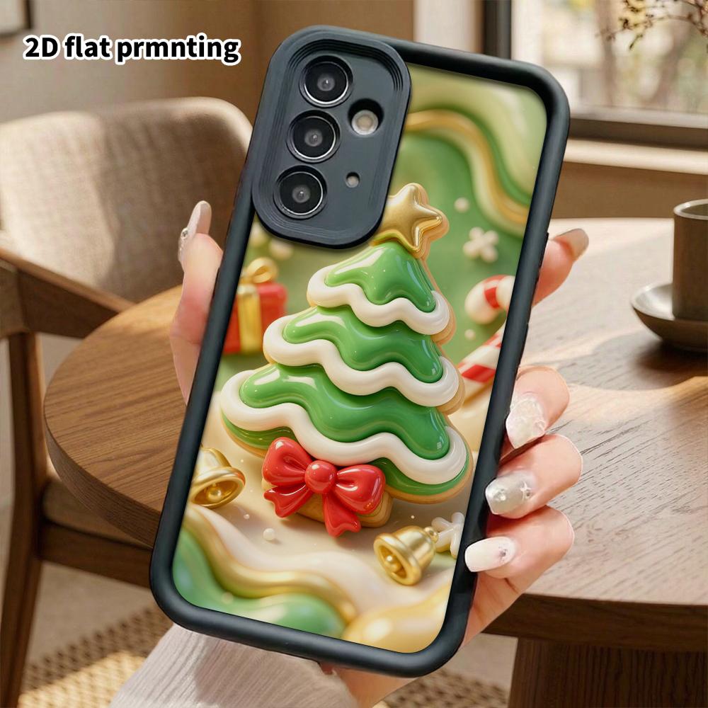 Phone Case: 2D flat, fits Samsung Galaxy A34 A35 M05 M06 S20 S22 S21 FE Plus 5G, Christmas tree cookies, perfect holiday gift for Christmas and Hallow