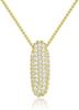Stainless Steel Bubble Letter Initial Pendant Chunky Women Personality Jewelry Zircon Gold Plated Balloon 26 Letter Necklaces