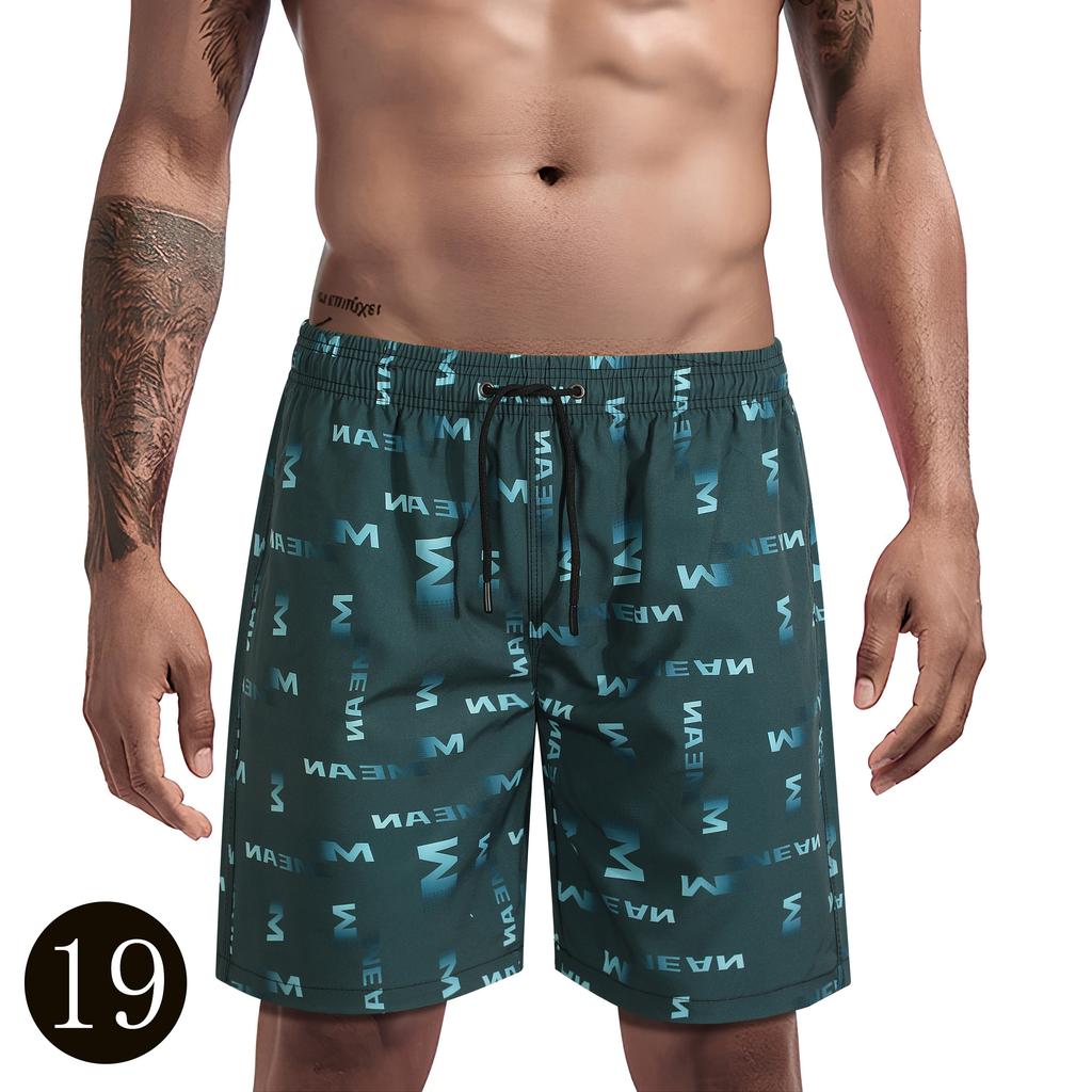Men's casual shorts, men's shorts 2025 model, featuring tree branch and leaf patterns