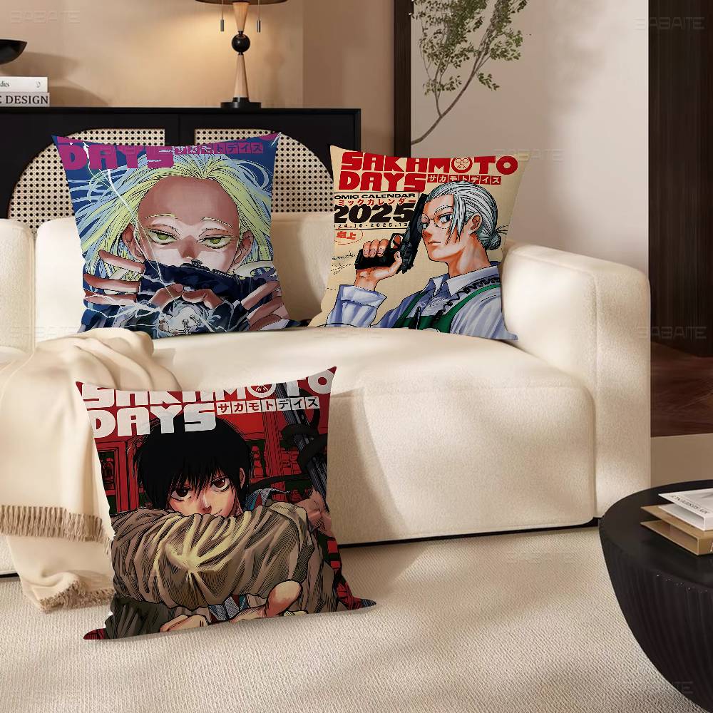 Popular Japanese Anime SAKAMOTO DAYS Pillow Gift Home Office Decoration Bedroom Sofa Car Cushion Cover Case 45x45