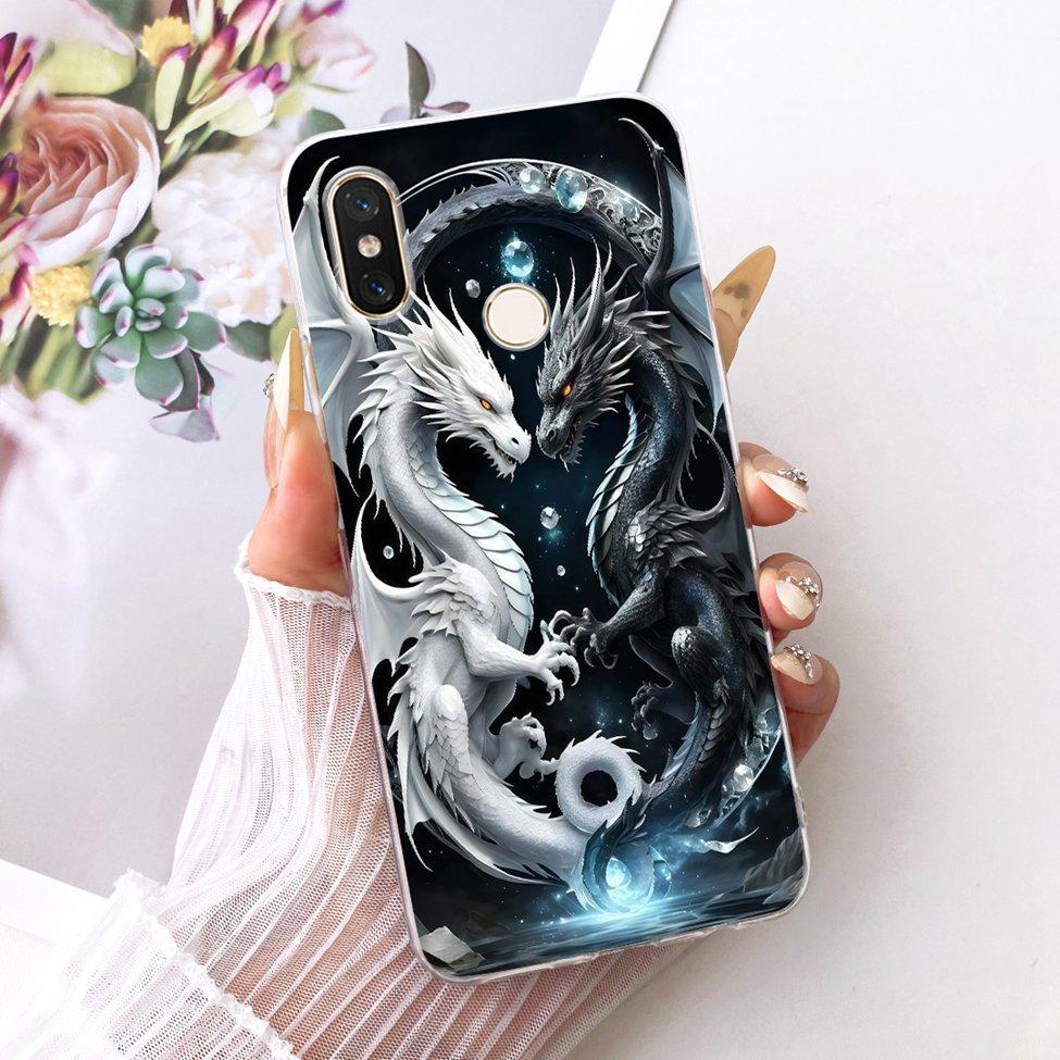 Transparent For Xiaomi Mi 8 Case Cover Luxury Fashion Butterfly Funny Cute Painted Casing M1803E1A