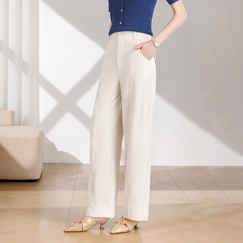 Women's High-Waist Wide-Leg Straight Pants