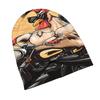 2D Flat Printing Rooster Rider Classic Knit Hat for Adults Available In Versatile Tones Ideal for Subtle Styling During Cool Days or Relaxed Seasons, 