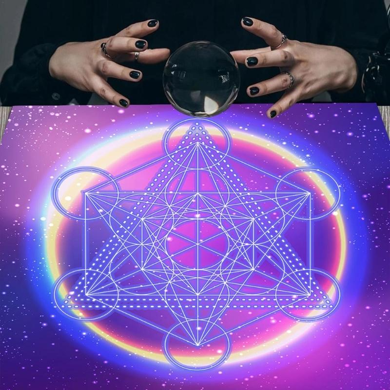 23x23In Flannel Tarot Tablecloth Rune Divination Altar Tarot Patch Table Covers For Magician Daily Board Game Card Pad