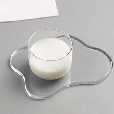 1pc Acrylic Coaster Creative Acrylic Decorative Plates Coasters  Simple Nordic Style Dining Table Decorations