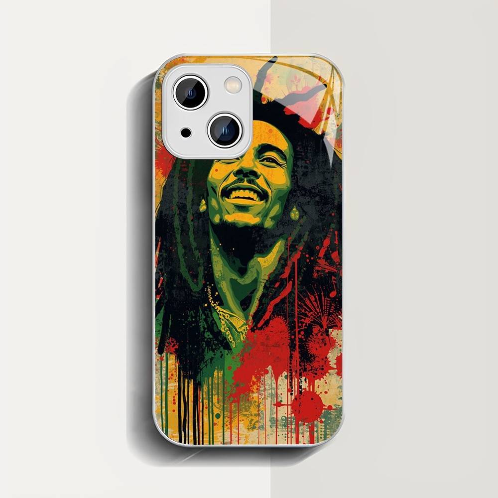 Bob Marley Rasta Lion Tempered Glass For Iphone 14 13 12 11 Pro Mini XS MAX 14Plus X XS XR Fundas