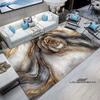 Luxury Fantasy Marble Carpet, Bedroom Carpet, Living Room, Sofa Decoration, Large Green and Gold Game Decoration