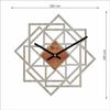 Geometrical Design 12 Inch Handcrafted Stylish Elegant Analog Wooden Wall Clock for Living Room Hall Bedroom Office Gifting White Beech Wood