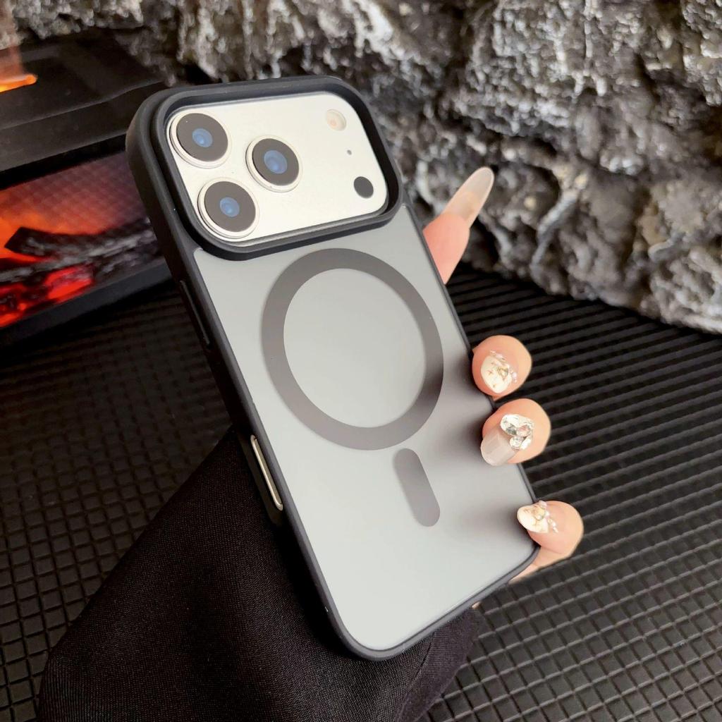 iPhone 17 Pro Case: Matte Skin-Feel, Color Blocking, Magnetic, Acrylic, Full Coverage Protective