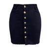 High Waist Denim Skirts For Womens Jeans Button Pockets Mini Skirt Ladies Bodycon Skirts Femme