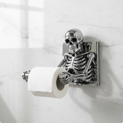 Skeleton Bathroom Tissue Holder Space-Saving Hardware Creative