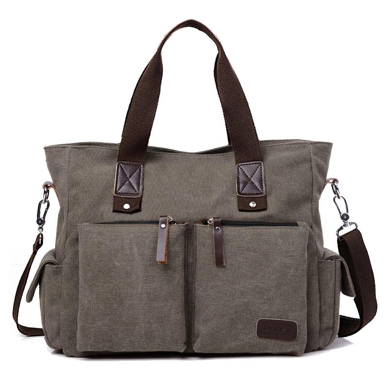 Men's Large Capacity Casual Canvas Crossbody Handbag