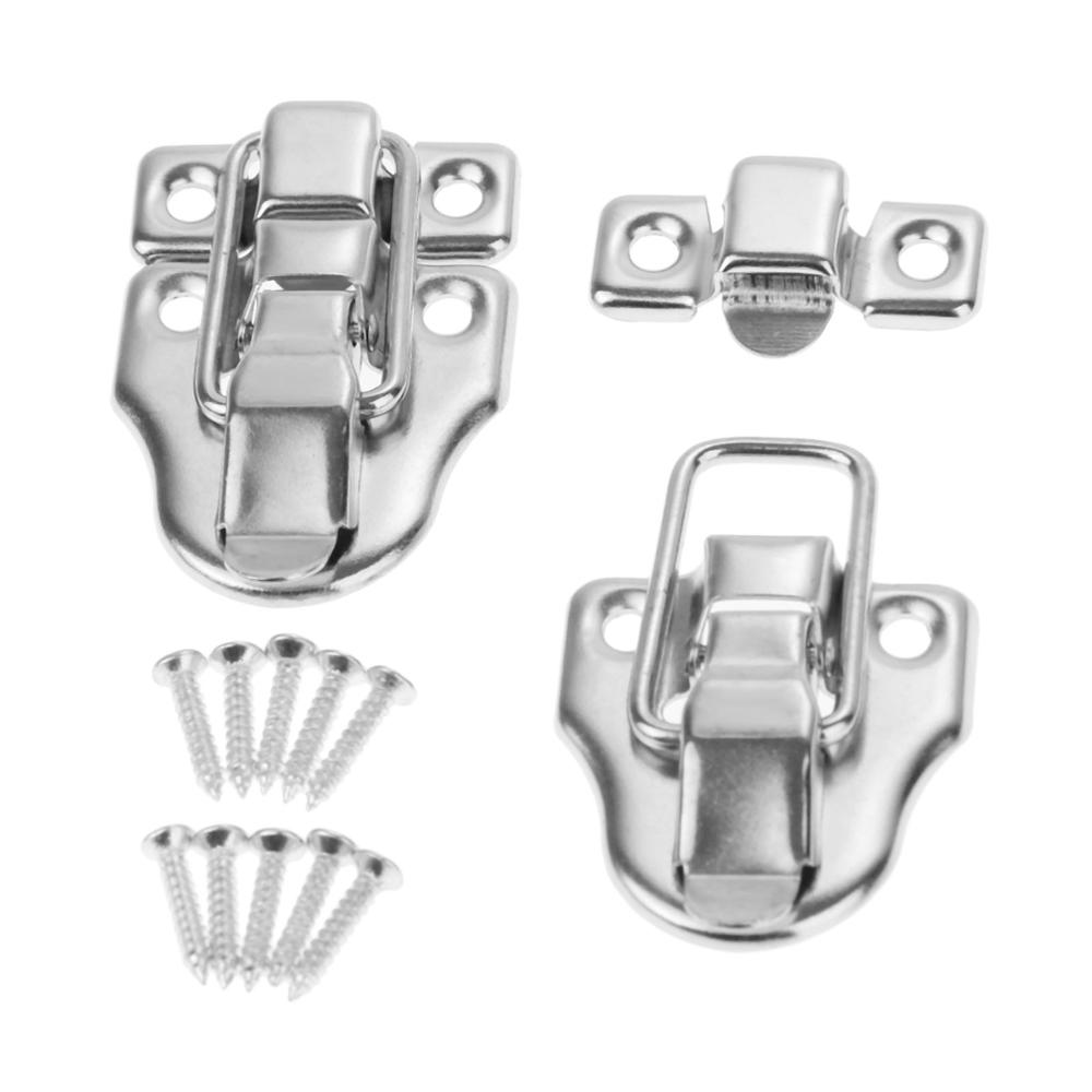 

4Pcs Vintage Silver/gold Brass Metal Toggle Hasp Latch for Jewelry Box Wooden Case Cabinet Toolbox Trunks 40*56MM with Screws