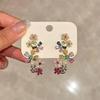 Sweet Style Zircon Earrings Colorful Design Rhinestones Earrings Clip Earrings  Girls Accessories