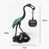 Crane Incense Burners Holder Stove Lotus Incense Burners Antique Alloy Lotus Hanging Stove Tea Ceremony Craft Household Decor