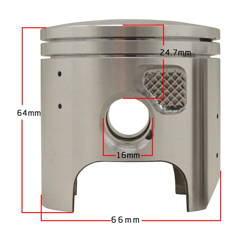 200cc Motorcycle Piston Ring Piston Dia 66mm 66.25mm 66.5mm 66.75mm 67mm Pin Dia 16 Mm For KAWASAKI KDX200 KDX200SR KDX200R