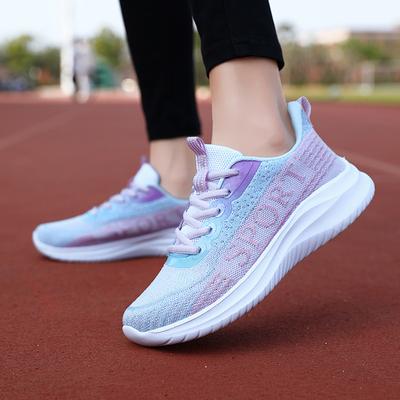 Embroidered Women'S Shoes Spring And Summer Mesh Breathable Women'S Sports Shoes Soft Running Sole Lightweight Casual Shoes
