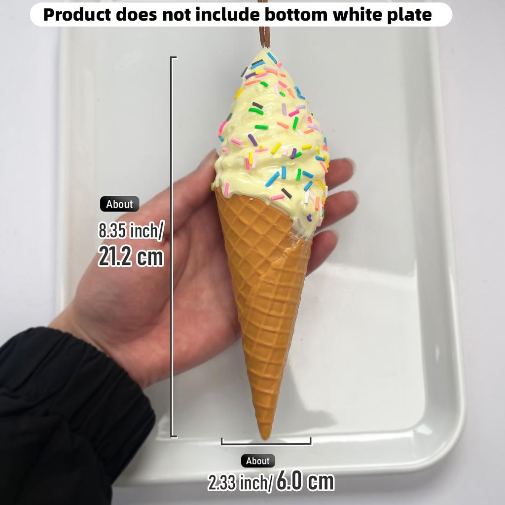 1-piece Set, Simulated Sauce Coated Plastic Ice Cream Model, Ice Cream Shop Display Prop, Photography Stage Prop