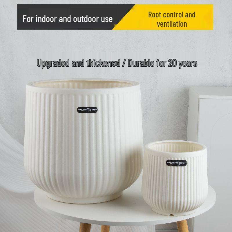 Nordischer Stil Großer Harz-Blumentopf, Hoher Zylinder für Paradiesvogel oder Areca-Palme, Verdickt und Langlebig