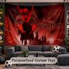 Bride of Frankenstein Personalized Tapestry Support Custom Name, Wall Art Home Decoration