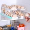 Automatische Scrollen Ei Rack Halter Lagerung Box Ei Korb Container Organizer Rolldown Kühlschrank Ei Spender Für Küche