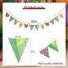 Hungry Caterpillar Party Garland Banner, 80 Inches, Colorful Triangle Pennants for Birthday Decoration,Fruit Theme Garland for Baby Boy Girl