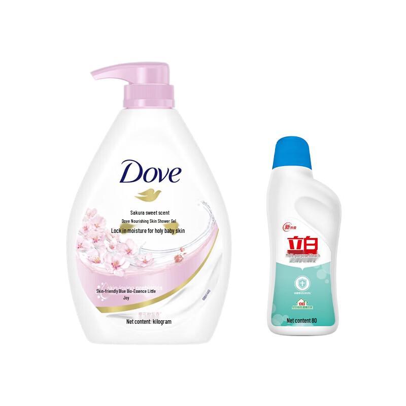 Dove Cherry Blossom Nourishing Body Wash with Liby Bleach