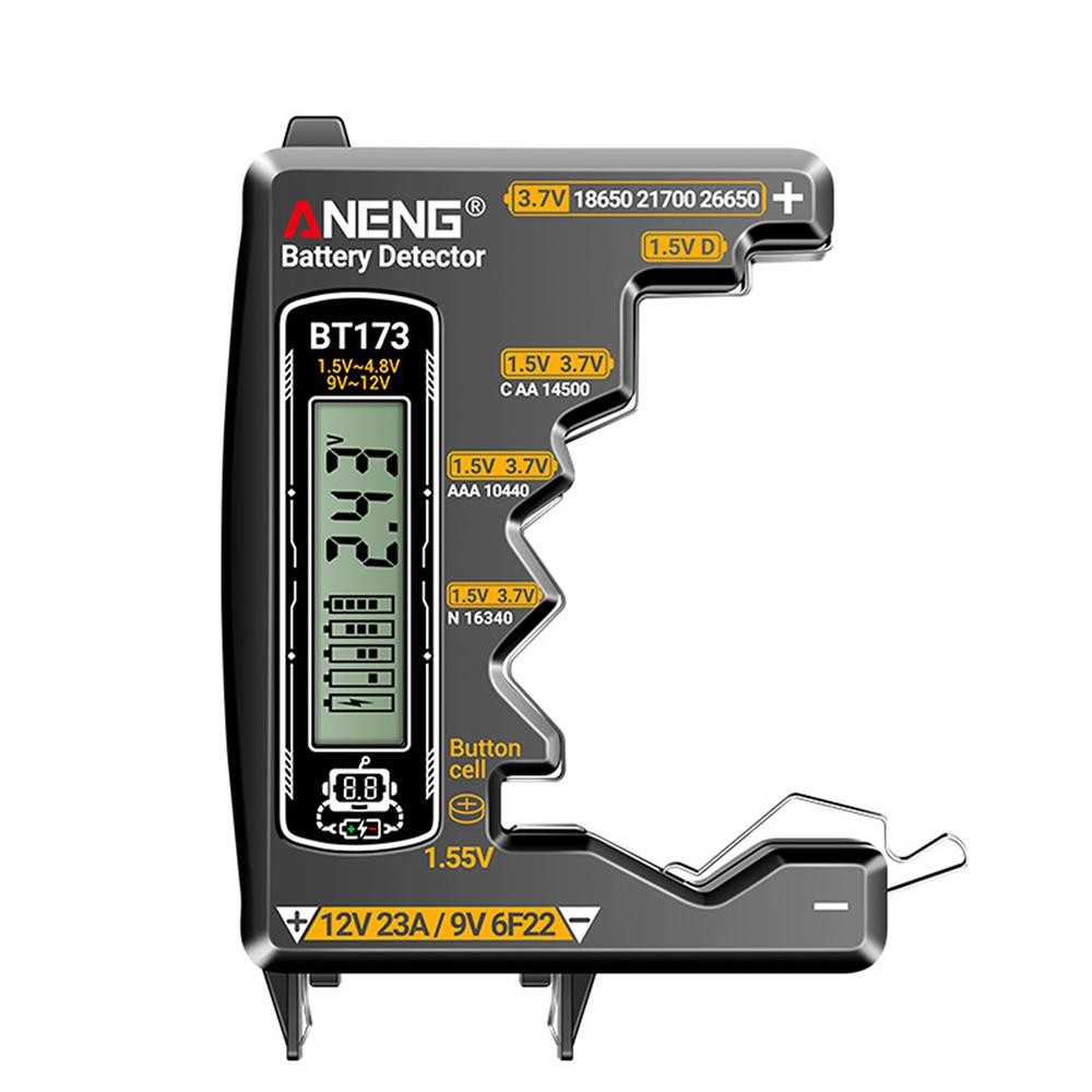 

Battery Voltage Tester ANENG BT173 Lithium Ion Batteries Bar/Value Dual Display Detector 18650 21700 12V 23A Electronics Tools чорний