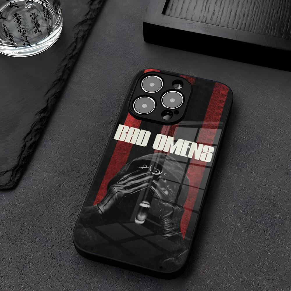 Music Bad Omens Design Phone Case Glass For IPhone 12 17 15 14 13 16 11 Pro XS Max Plus Mini X XR E2020 Tempered Coque